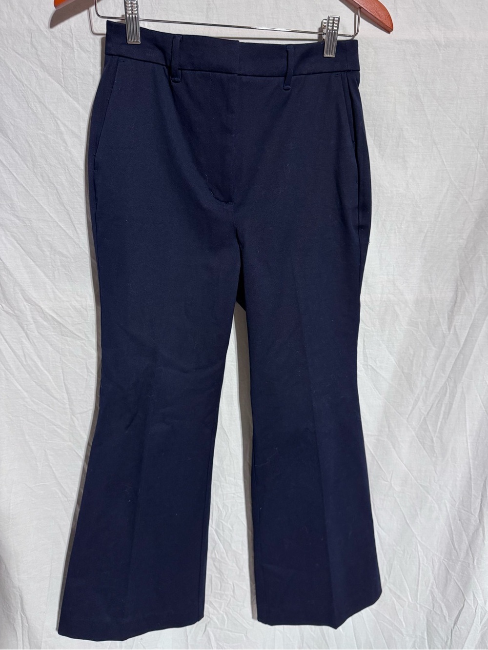 Boden navy blue flare crop Size 4 reg